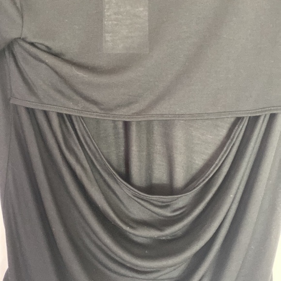 Helmut Lang black Slash Back Jersey V-neck t-shirt small NWT - Picture 5 of 7